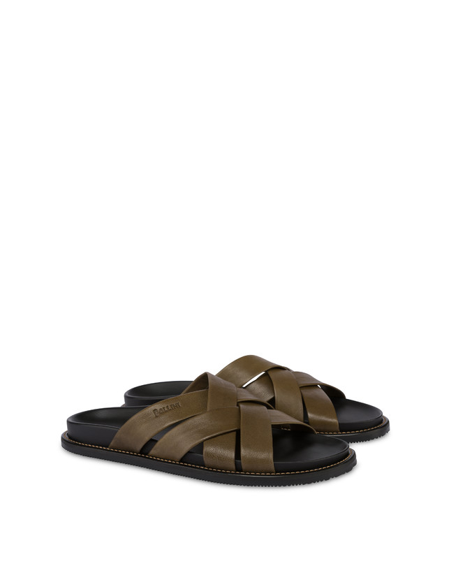 Pollini Ciabatte In Nappa Natural Feeling Militare Convenienza