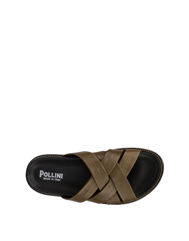 Pollini Ciabatte In Nappa Natural Feeling Militare Convenienza