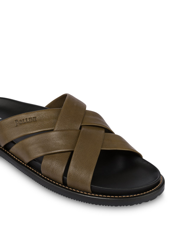 Pollini Ciabatte In Nappa Natural Feeling Militare Convenienza