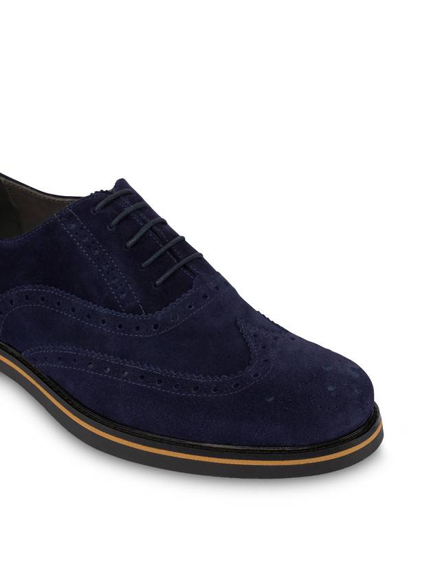 Pollini Derby In Crosta Con Broguering Corinto Blu Presa