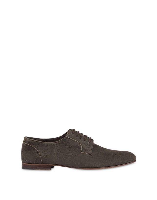 Pollini Derby In Scamosciato Flexy Grafite