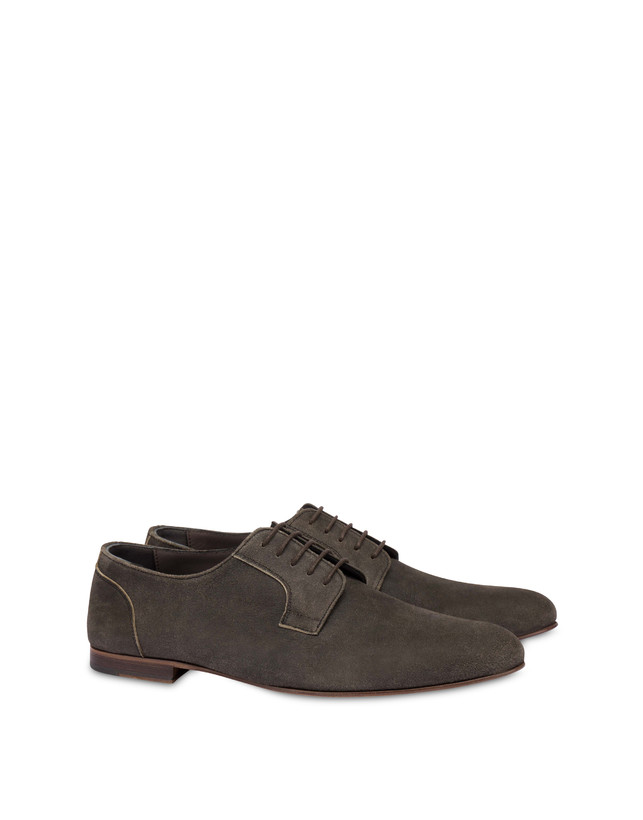 Pollini Derby In Scamosciato Flexy Grafite Outlet
