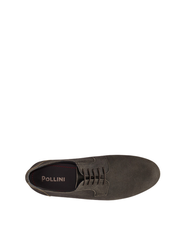 Pollini Derby In Scamosciato Flexy Grafite Outlet