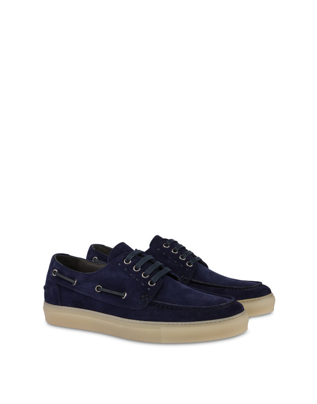 Pollini Scarpa Da Barca In Crosta Holiday Blu I Più Venduti