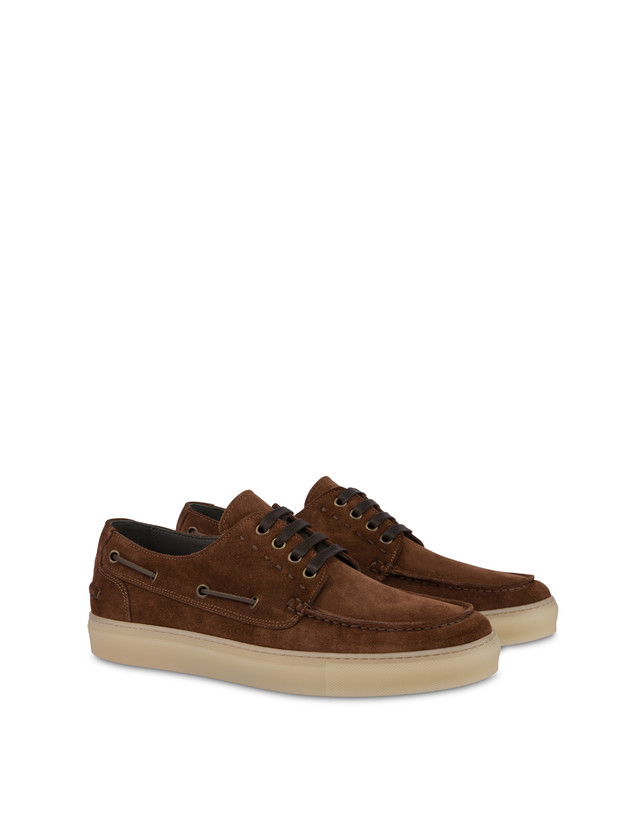 Pollini Scarpa Da Barca In Crosta Holiday Marrone Vendite Flash