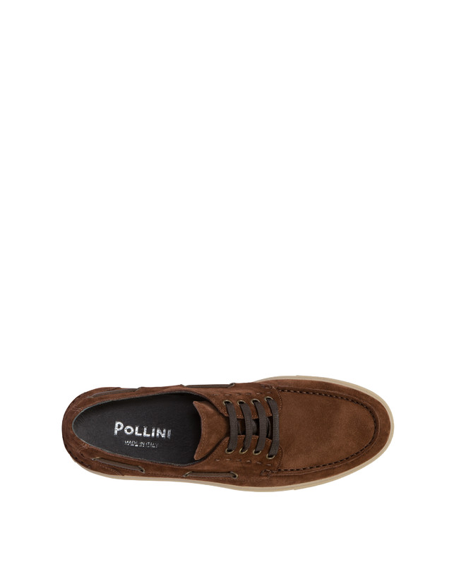 Pollini Scarpa Da Barca In Crosta Holiday Marrone Vendite Flash