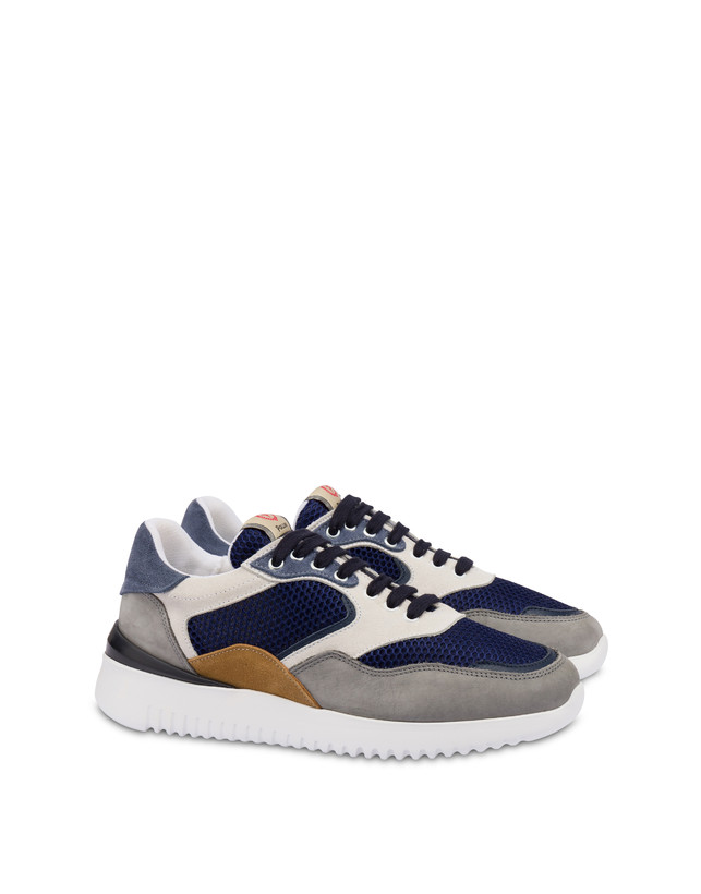 Pollini Sneakers Multicolor B-side Blu/grafite/navy/bianco/azzurro/mais Nuova