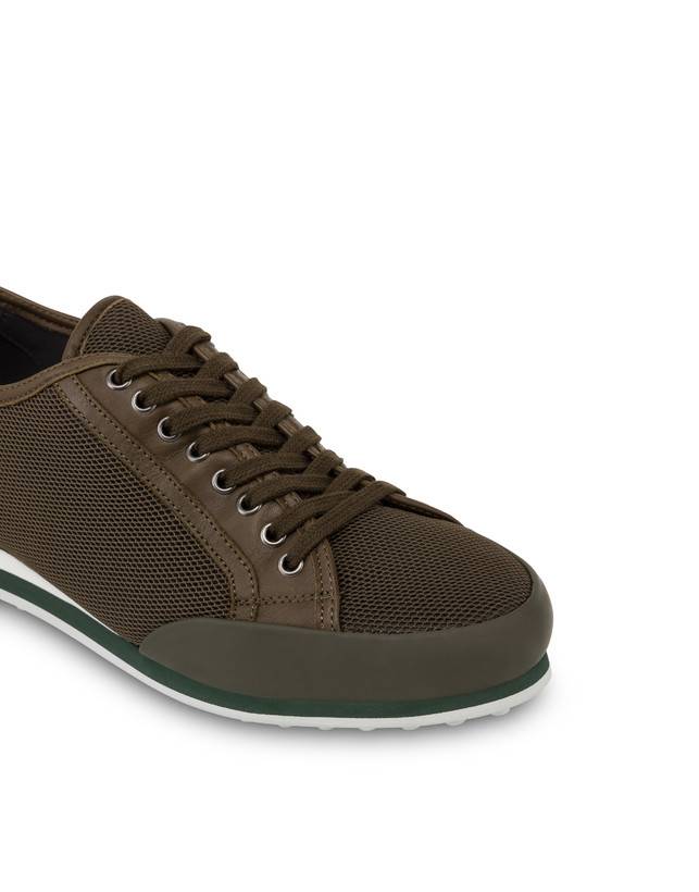 Pollini Sneakers In Vitello E Rete Sporty Driver Militare/militare/militare 2025