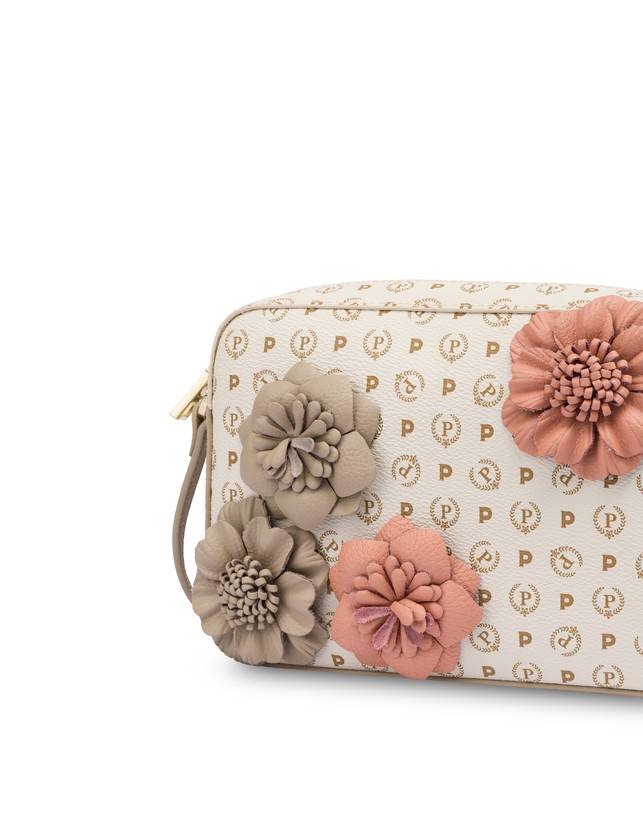 Pollini Camera Bag Piccola Heritage Flowers Avorio/ghiaccio Nuovo