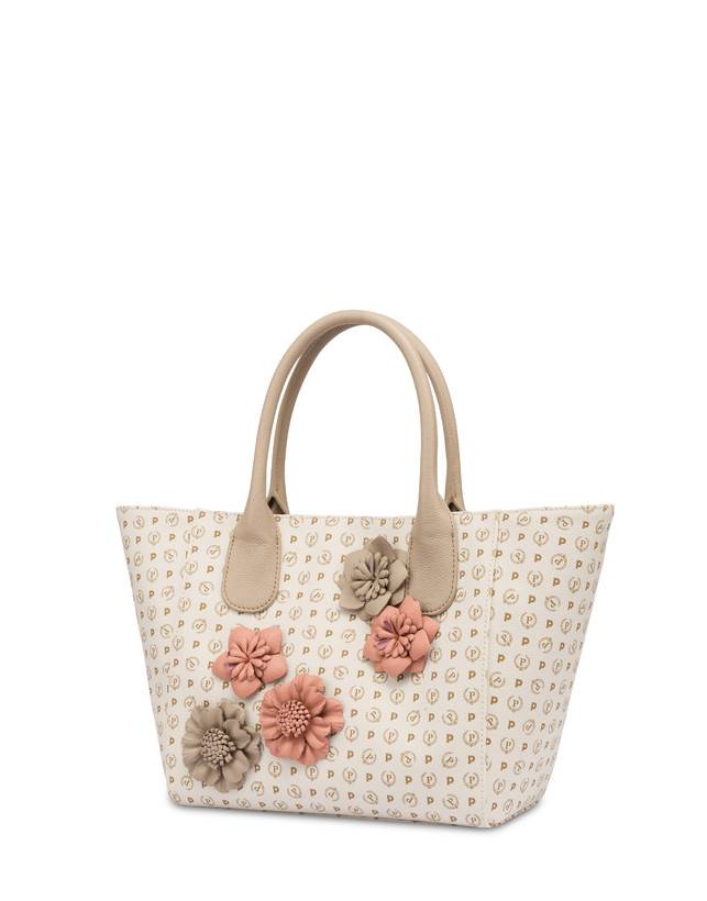 Pollini Tote Bag Medium Heritage Flowers Avorio/ghiaccio Qualità