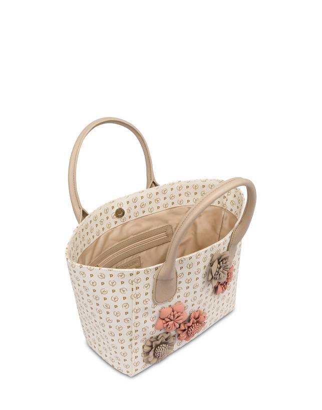 Pollini Tote Bag Medium Heritage Flowers Avorio/ghiaccio Qualità