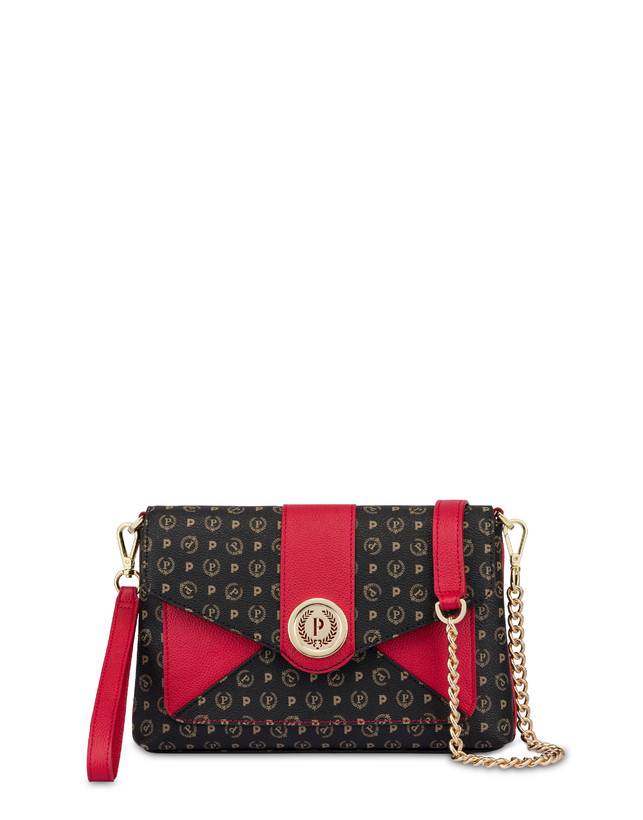 Pollini Borsa A Spalla Heritage Logo Classic Nero/lacca
