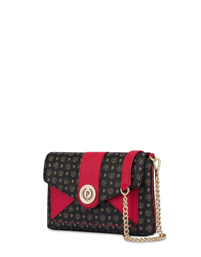 Pollini Borsa A Spalla Heritage Logo Classic Nero/lacca Vendita