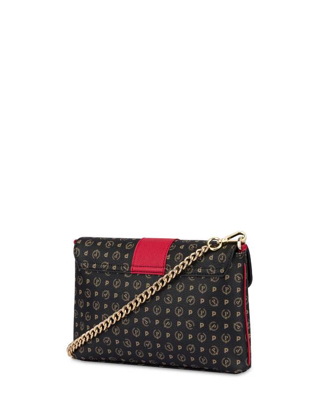 Pollini Borsa A Spalla Heritage Logo Classic Nero/lacca Vendita