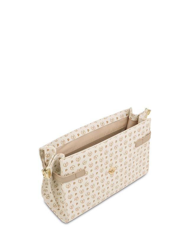 Pollini Borsa A Mano Strutturata Heritage Logo Classic Avorio/ghiaccio Pezzi Unici