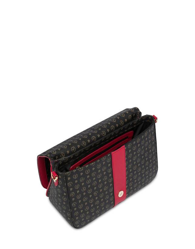 Pollini Borsa A Spalla Heritage Logo Classic Nero/lacca Soddisfazione Garantita