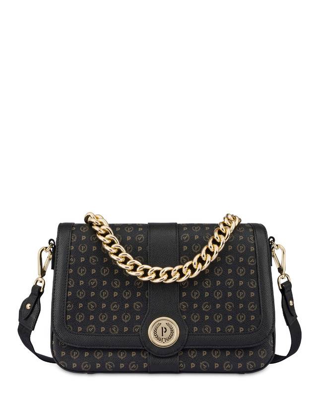 Pollini Borsa A Spalla Heritage Logo Classic Nero/nero