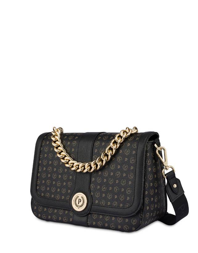 Pollini Borsa A Spalla Heritage Logo Classic Nero/nero Negozi Online