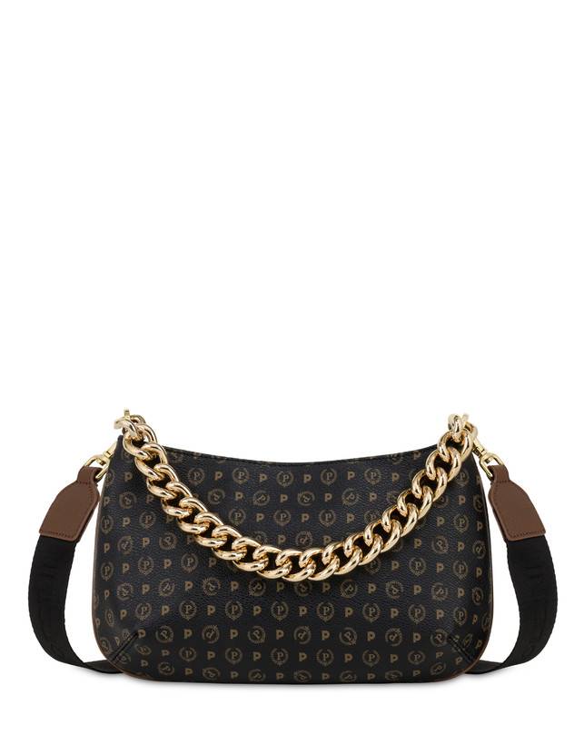 Pollini Borsa A Tracolla Heritage Logo Classic Nero/marrone