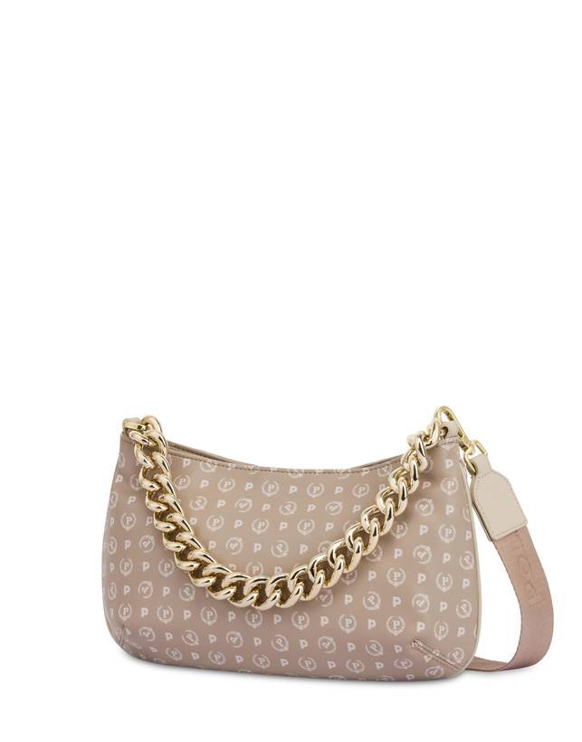 Pollini Borsa A Tracolla Con Catena Heritage Soft Touch Beige/avorio Sottocosto