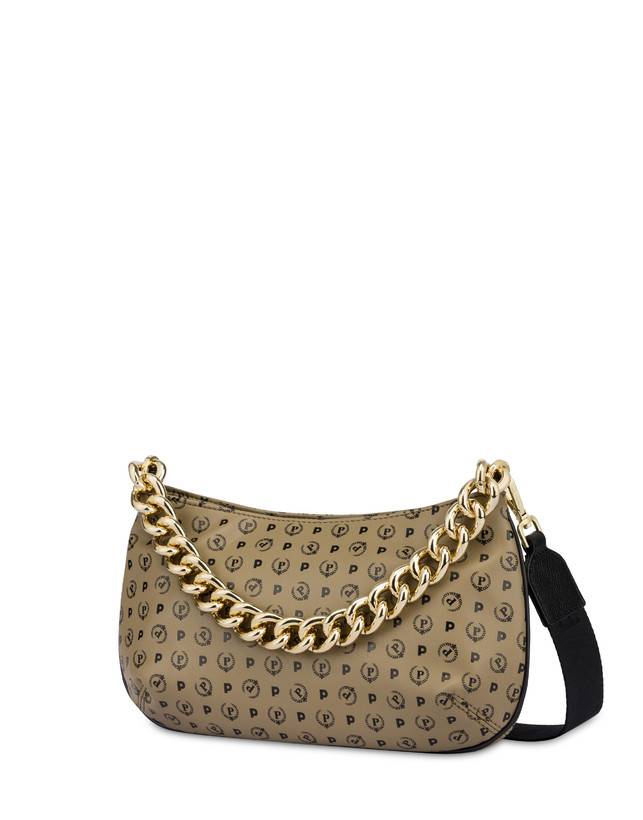Pollini Borsa A Tracolla Con Catena Heritage Soft Touch Taupe/nero Offerte speciali