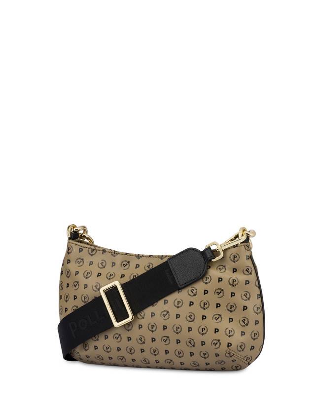 Pollini Borsa A Tracolla Con Catena Heritage Soft Touch Taupe/nero Offerte speciali