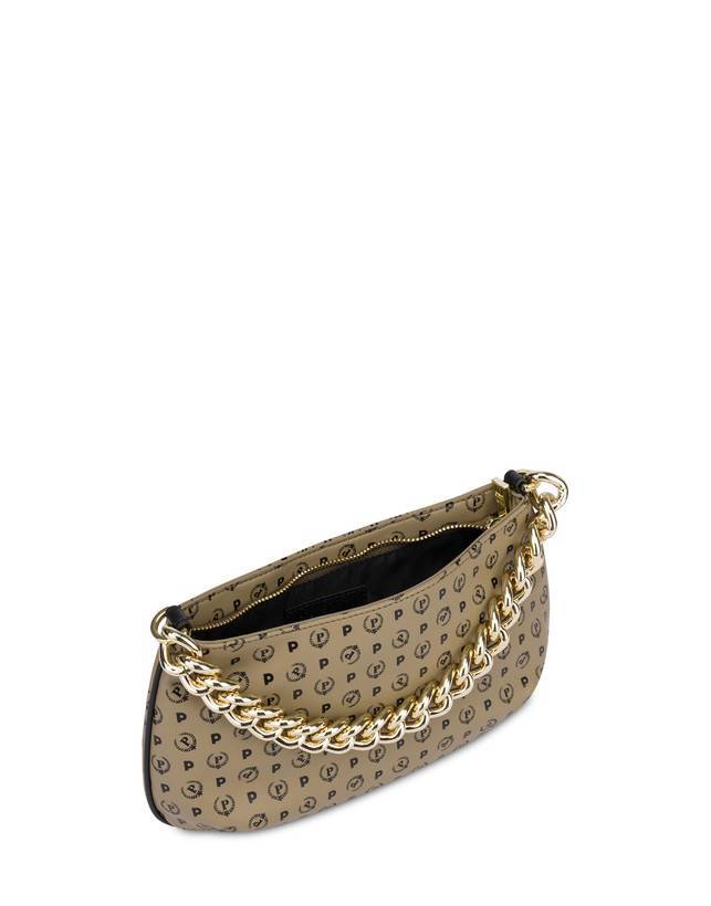 Pollini Borsa A Tracolla Con Catena Heritage Soft Touch Taupe/nero Offerte speciali