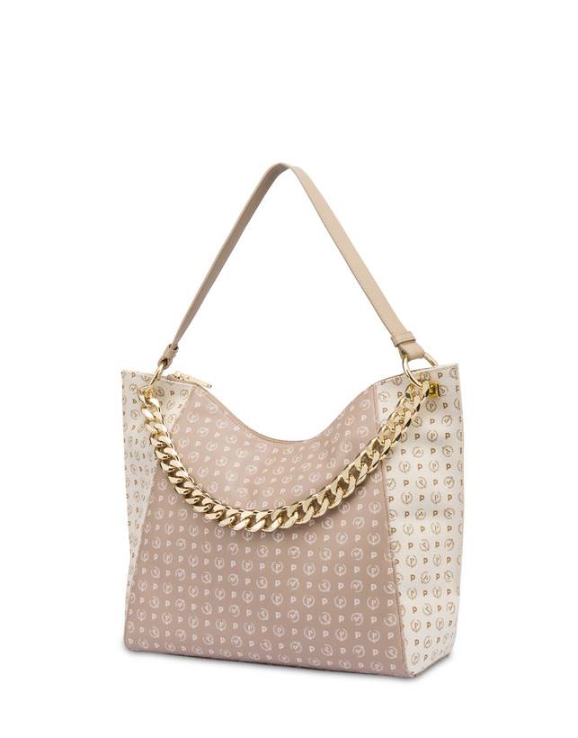 Pollini Tote Bag In Pvc Heritage Soft Touch Avorio/beige/ghiaccio Novità