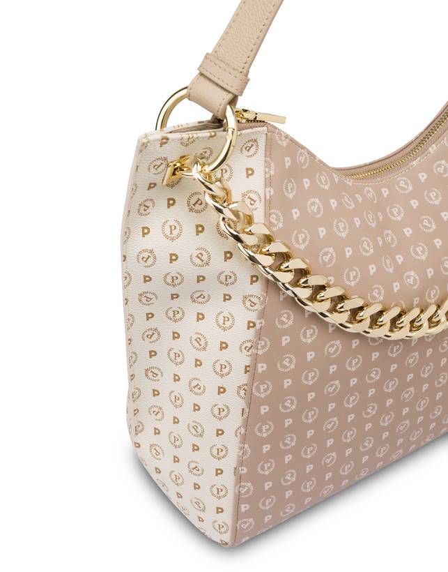 Pollini Tote Bag In Pvc Heritage Soft Touch Avorio/beige/ghiaccio Novità