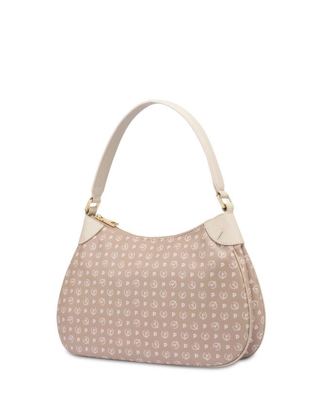 Pollini Borsa A Spalla In Pvc Heritage Soft Touch Beige/avorio Presa
