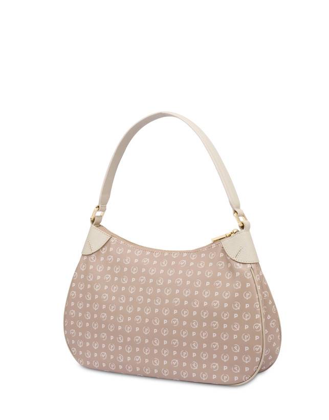 Pollini Borsa A Spalla In Pvc Heritage Soft Touch Beige/avorio Presa