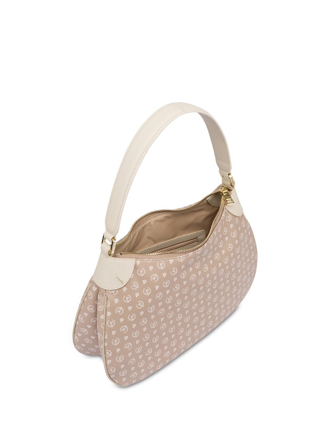 Pollini Borsa A Spalla In Pvc Heritage Soft Touch Beige/avorio Presa