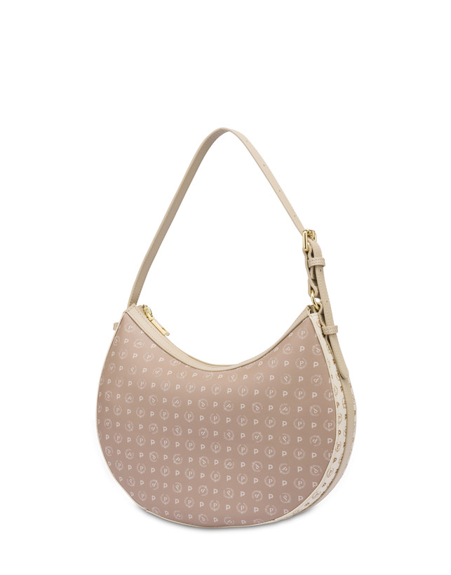 Pollini Hobo Bag In Pvc Heritage Soft Touch Avorio/beige/ghiaccio Economico