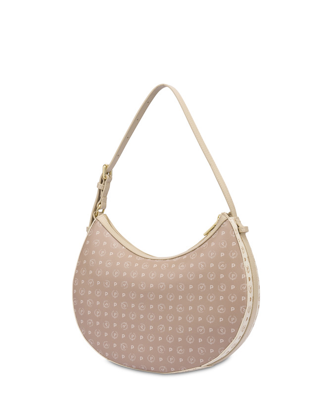 Pollini Hobo Bag In Pvc Heritage Soft Touch Avorio/beige/ghiaccio Economico