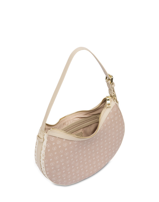 Pollini Hobo Bag In Pvc Heritage Soft Touch Avorio/beige/ghiaccio Economico