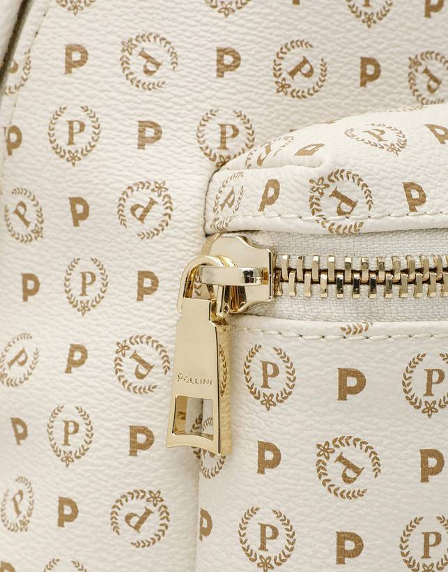 Pollini Zaino Heritage Logo Classic Avorio/lacca Nuova