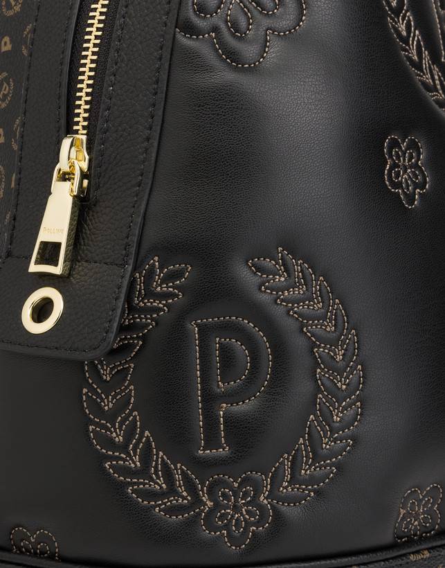 Pollini Zaino Puffy Heritage Nero/nero/nero In Linea
