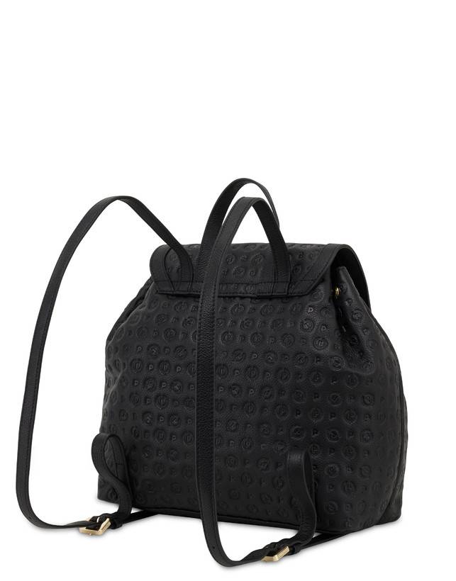 Pollini Zaino Heritage Logo Embossed Nero Qualità
