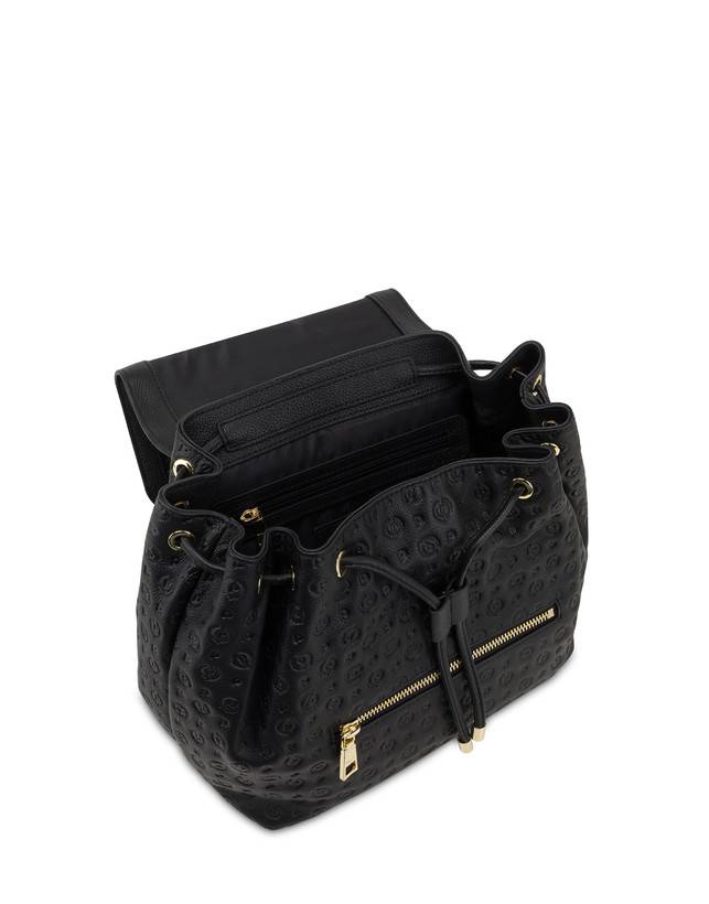 Pollini Zaino Heritage Logo Embossed Nero Qualità