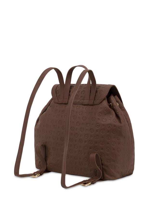 Pollini Zaino Heritage Logo Embossed Marrone Vendita