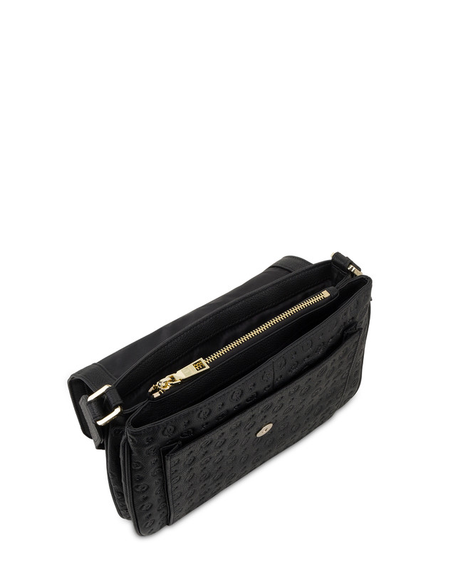 Pollini Borsa A Tracolla Heritage Logo Embossed Nero Promozione