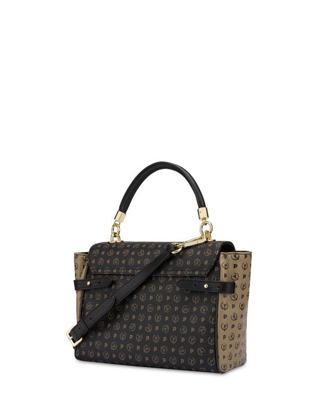 Pollini Borsa A Tracolla Bicolore Heritage Soft Touch Nero/taupe/nero Acquista Ora
