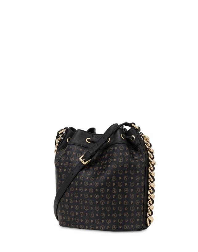 Pollini Borsa A Secchiello Heritage Logo Classic Nero/nero Promozione Limitata