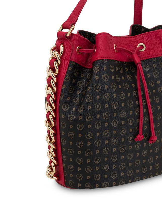 Pollini Borsa A Secchiello Heritage Logo Classic Nero/lacca Fino Al -60%