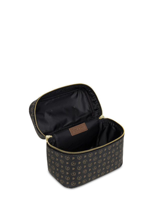 Pollini Borsa Beauty Piccola Heritage Logo Classic Nero/marrone Sottocosto
