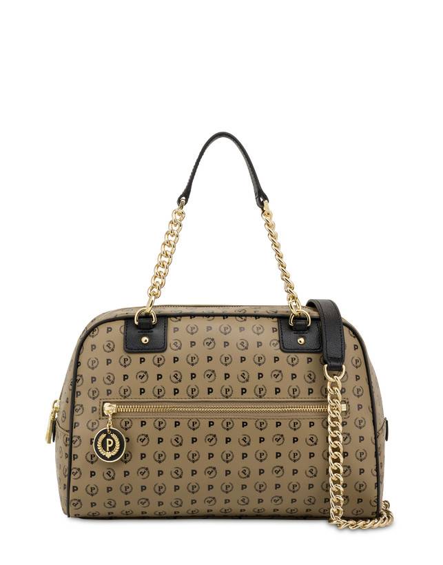 Pollini Borsa Doppio Manico Heritage Soft Touch Taupe/nero Sconto