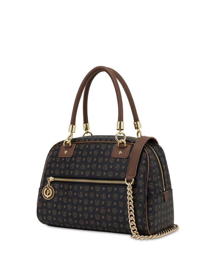 Pollini Bowling Bag Heritage Logo Classic Nero/marrone Offerta