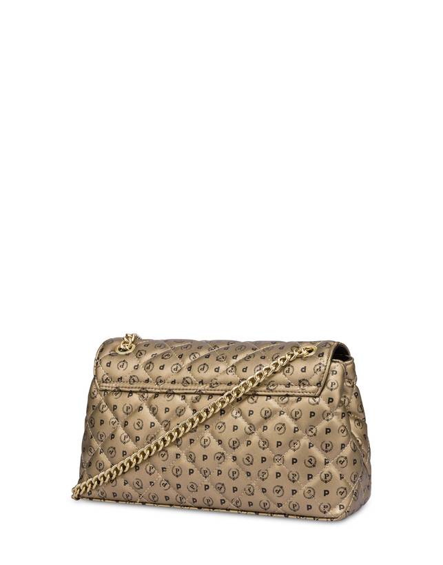 Pollini Borsa A Spalla Heritage Matelassé Oro/nero In Vendita
