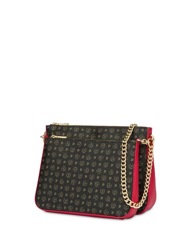 Pollini Borsa A Spalla Heritage Logo Classic Nero/lacca Novità