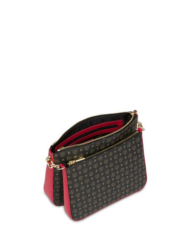 Pollini Borsa A Spalla Heritage Logo Classic Nero/lacca Novità